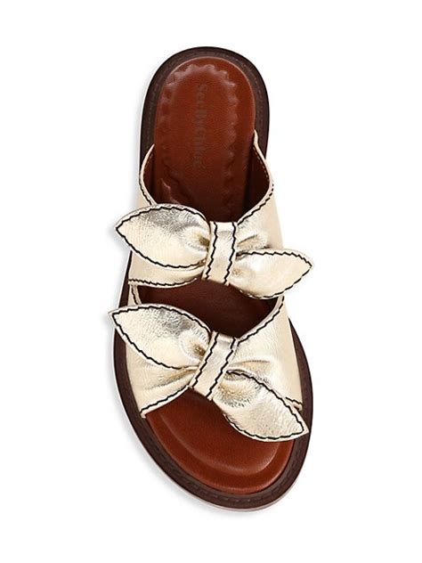 See by Chloé Kamilla Knot Leather Sandals 